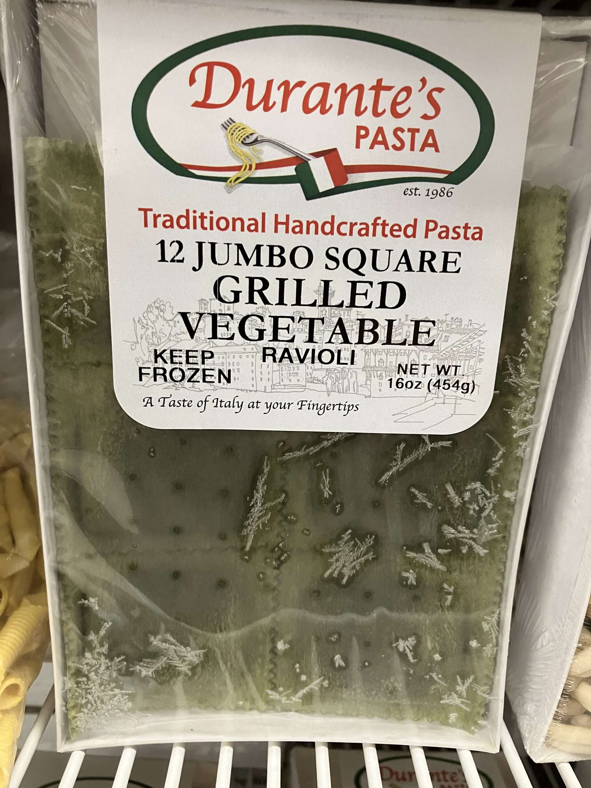 Durante's Grilled Vegetable Ravioli- Pkg of 12 - New Haven Direct Connect