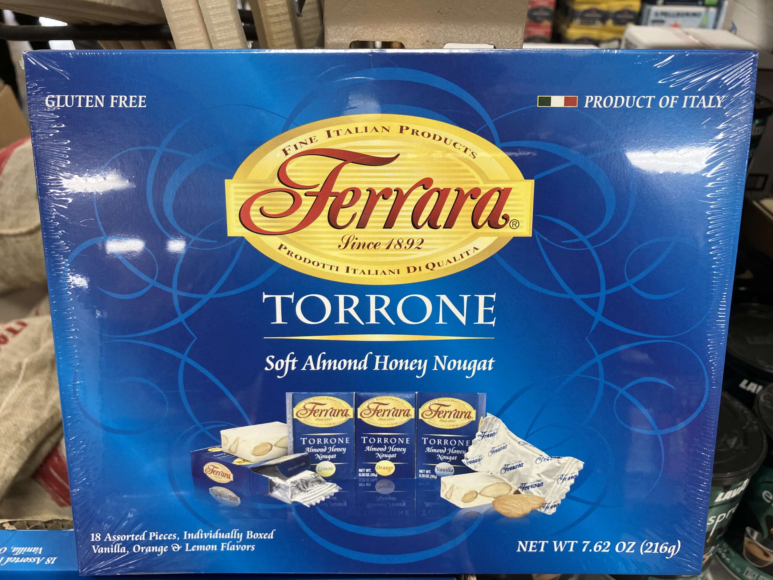 Ferrara Almond Honey Nougat With Pistachios Torrone Miniatures - Exquisite Italian Treat